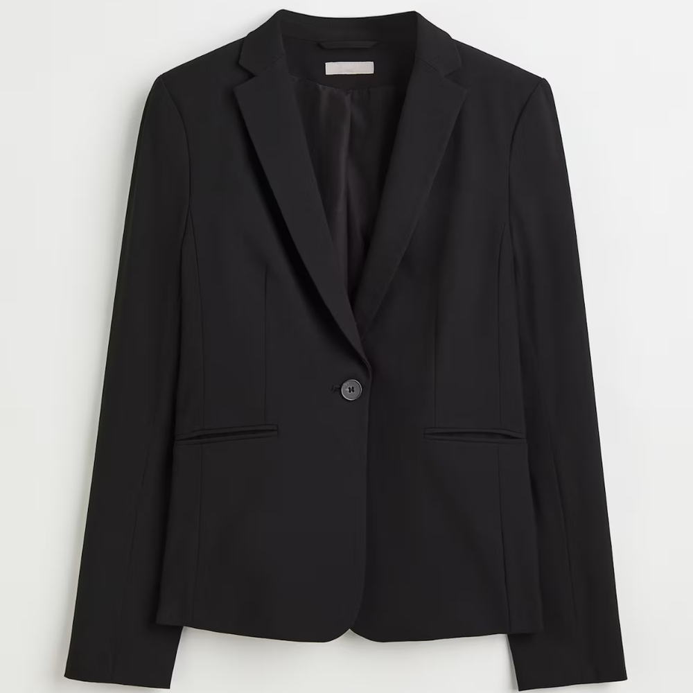 H&M Women's Black Fitted Blazer Size XS